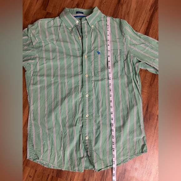 Vintage Y2K Abercrombie & Fitch Striped Button Up Top Mens M - Picture 7 of 7